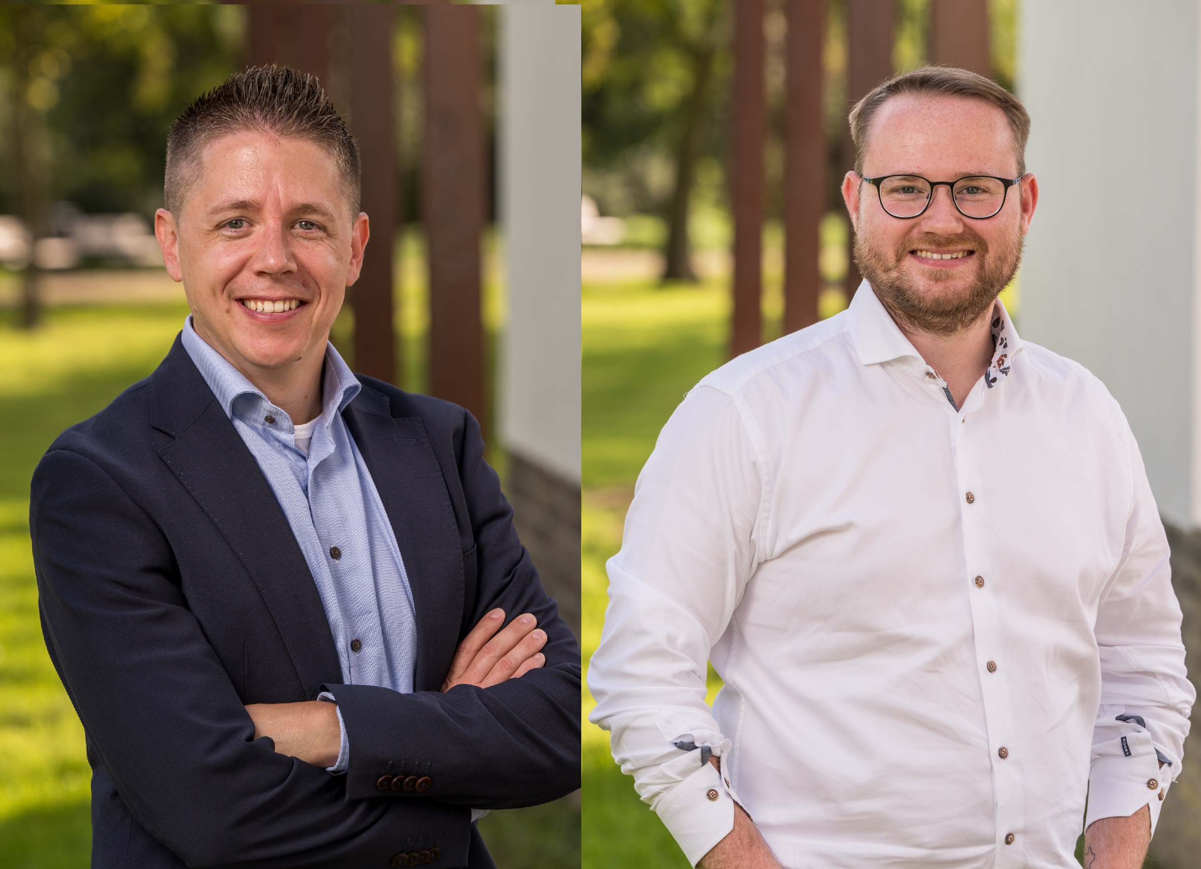 Foto van Bram Vaessen en Cyriel Hochstenbach van de gemeente Sittard-Geleen