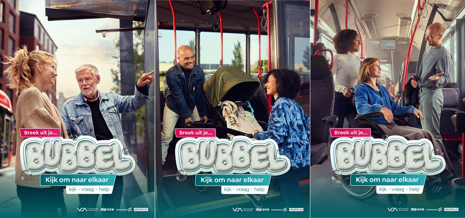 Campagne materiaal breek uit je bubbel decoratief